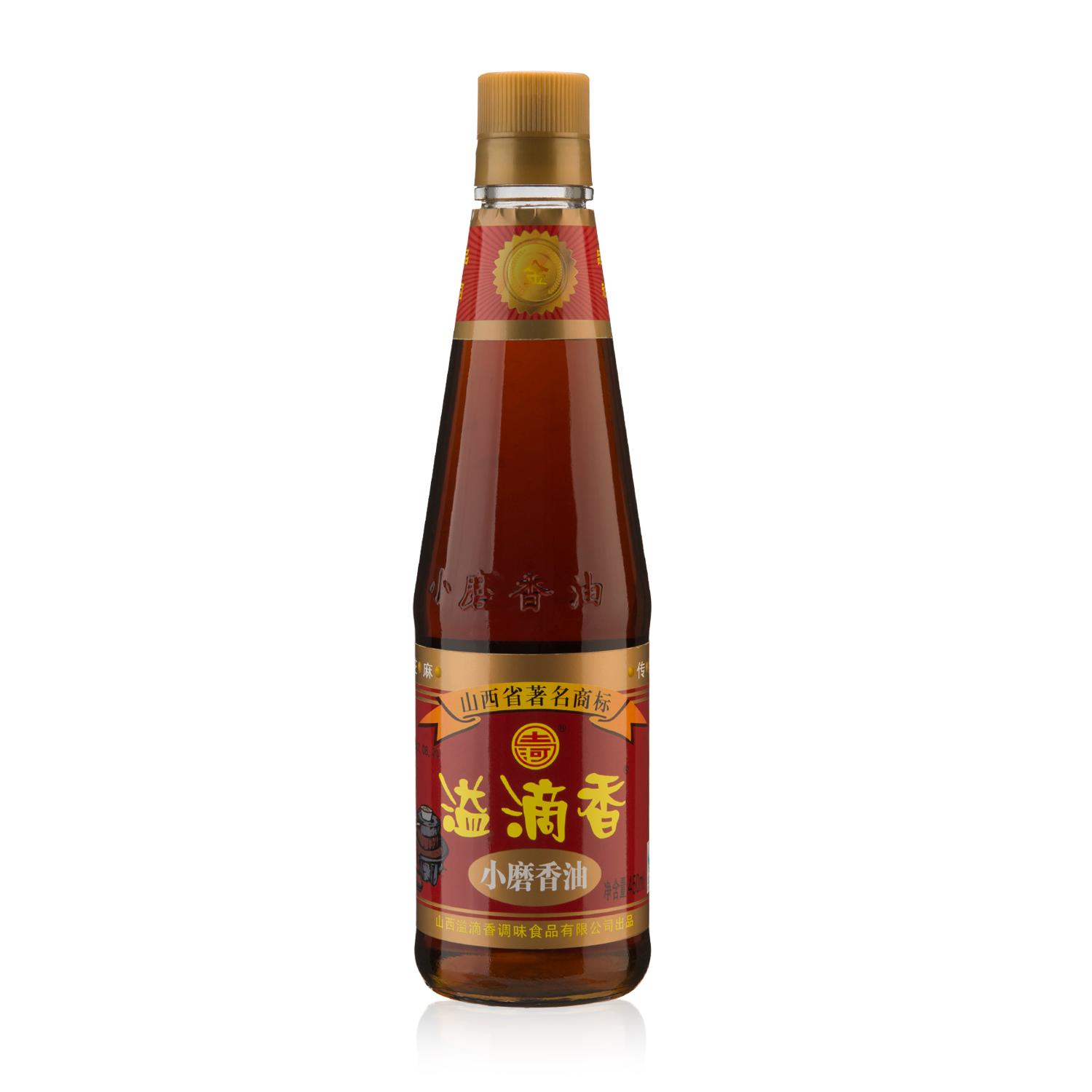 【国标一级】溢滴香 正宗石磨非压榨纯芝麻小磨香油450ml*24瓶