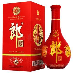 上海红花郎专卖、红花郎10年批发价、郎酒代